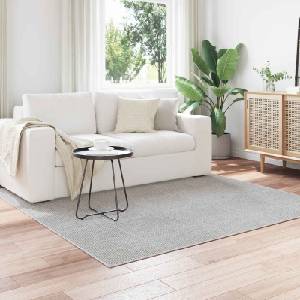 vidaXL Килим за вътрешно помещение LUGO Кремаво 120 x 120 cm Полиестер (42022681)