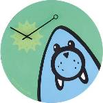 NeXtime Стенен часовник Wizky Walrus зелен (2819gn)