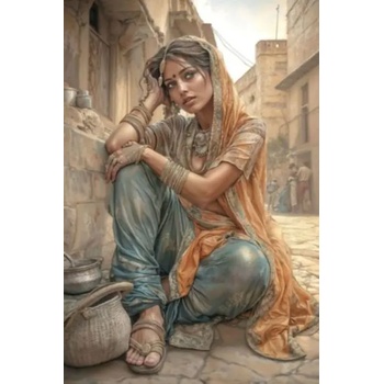Norimpex - Puzzle Diamant painting: Arab woman 30x40cm - 1 - 39 piese