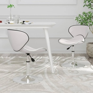 vidaXL Трапезни столове, 2 бр, бели, изкуствена кожа (335119)