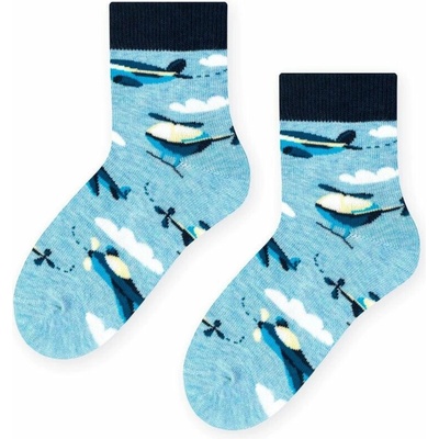 Chlapecké ponožky Letadla modrá světlá