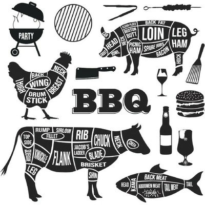J-Line by Jolipa Balenie bielych papierových obrúskov so zvieratami BBQ 20 ks 13x3x13 cm