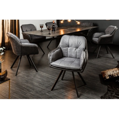 Bighome Lounge šedá antracitová
