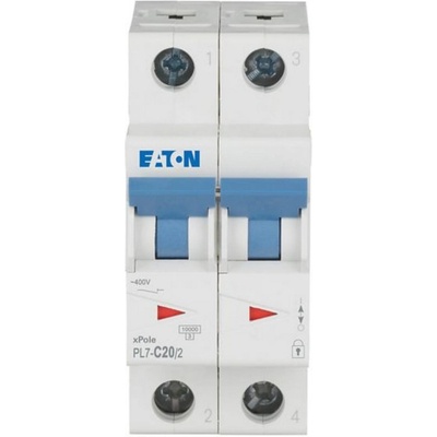 Автоматичен прекъсвач eaton pl7-c20/2, 263360 - 20 a, 2p (263360)