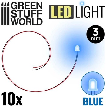 Green Stuff World LED dioda modrá 3 mm 10 ks