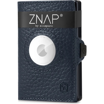 Slimpuro ZNAP Airtag Wallet, 8 карти, отделение за монети, 8, 9 x 1, 5 x 6, 3 см (Ш x В x Д), защита RFID (ZNAPAirBlGrained8) (ZNAPAirBlGrained8)