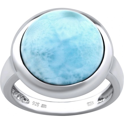SILVEGO stříbrný prsten s přírodním Larimarem JSTR11496LR