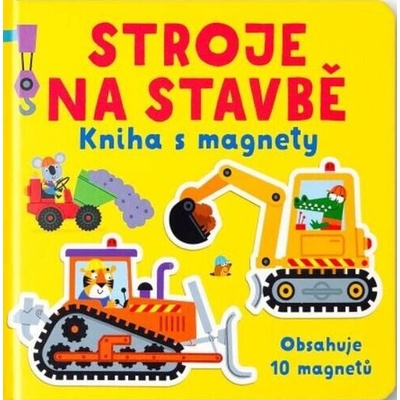 Stroje na stavbě Kniha s magnety