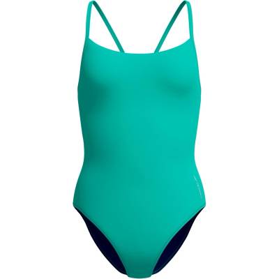 Speedo Дамски бански костюм Speedo Women's Solid Racerback 1 Piece Swimsuit - Peacock Teal / Peacoat (150-4568-0515)