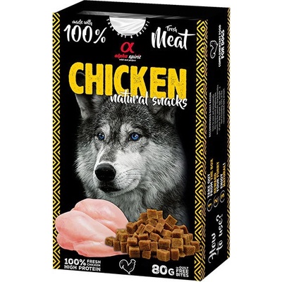 Alpha Spirit Dog Naturals Sušené kuracie mäso 80 g