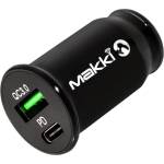 Makki Зарядно Makki Fast Charger Car - Type-C + USB QC3.0 20W - MAKKI-CC20W02-BK (MAKKI-CC20W02-BK)
