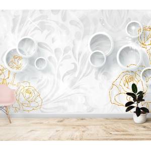 Art Gift Decor Фототапет Блясък в бяло
