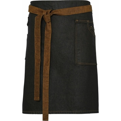 Premier PR 135 DIVISION Denim krátka zástera do pása black/tan