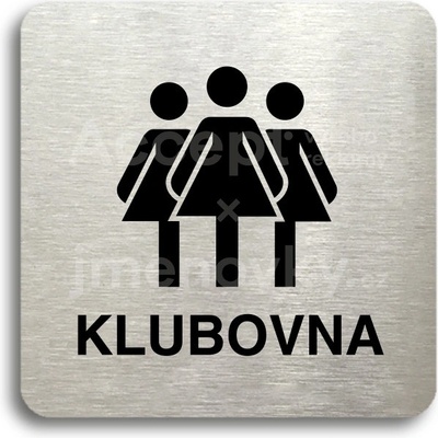 ACCEPT Piktogram klubovna III - stříbrná tabulka - černý tisk bez rámečku