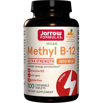 Jarrow Formulas Methyl B-12, 2500 mcg, 100 дъвчащи таблетки, Jarrow Formulas (8400)