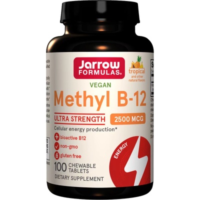 Jarrow Formulas Methyl B-12, 2500 mcg, 100 дъвчащи таблетки, Jarrow Formulas (8400)