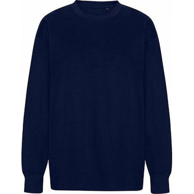 Tiger cotton by Neutral pánské oversize tričko s dlouhými rukávy modrá námořní