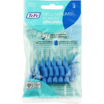 TePe Original междузъбни четки 3 сини (0, 6 mm) 8 бр
