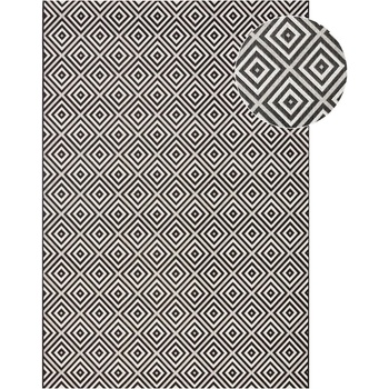Hanse Home Черно-бял килим за открито , 80 x 150 cm Karo - NORTHRUGS (102470-80x150)