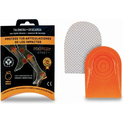 FOOTGEL HEELPAD Gélové pätové vložky Oranžová