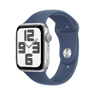 Apple Watch SE (2024) GPS 40mm Silver Aluminium Case with Denim Sport Band - S/M
