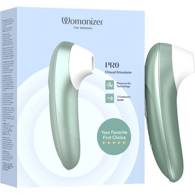 Womanizer Pro - стимулатор за клитор с въздушни вълни (зелен)