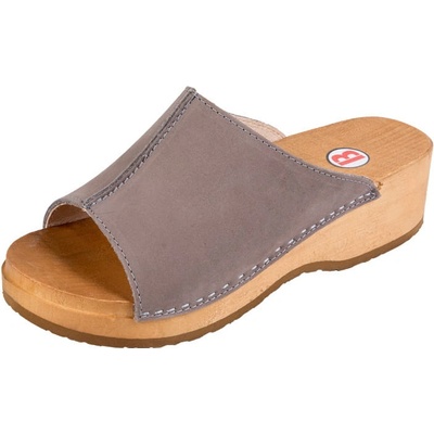 Dreváky PZM3 sivá brúsená koža