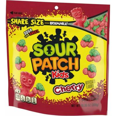 Sour Patch Kids CA kyselé žvýkací bonbony s třešňovou příchutí 308 g