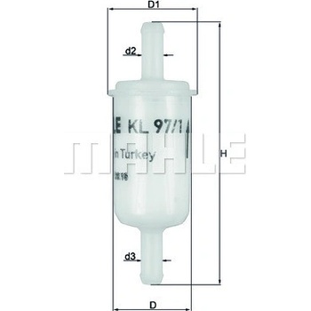 Palivový filtr MAHLE ORIGINAL KL 97/1 OF (KL97/1OF)