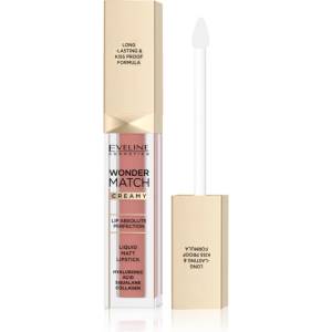 Eveline Cosmetics Wonder Match дълготрайно матово течно червило с хиалуронова киселина цвят 04 Carmel 6.8ml