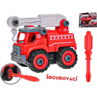 Mikro trading Auto hasiči šroubovací 13 cm volný chod