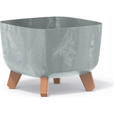 Prosperplast Květináč plast šedý 28,5 x 28,5 x 22,5 cm