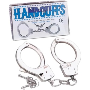  Полицейски метални белезници с ключове - Large Metal Handcuffs (SEVCR00047)