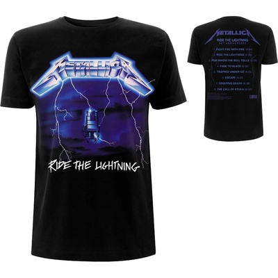 Metallica tričko Ride The Lightning Tracks Black
