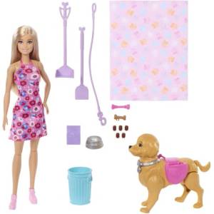 Mattel Кукла Барби на разходка с кученце от Mattel (JJB46)