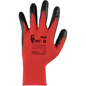 CANIS SAFETY a. s Cxs meru / Латексови ръкавици с половин потапяне - червено/черно 9 (342011500009)
