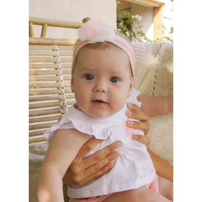 Mayoral Čelenka s květinou bavlněná světla růžová