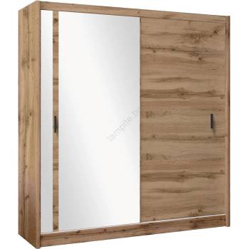 EMS Гардероб с огледало SABRINA 203x215 см, дъб волтан (MT0045)