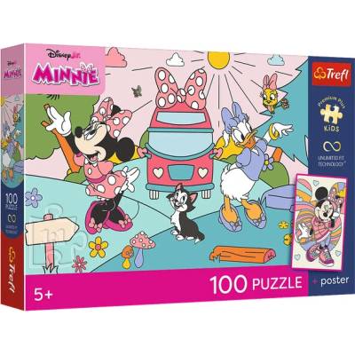 Trefl Disney Minnie Ružové dobrodružstvo + plagát 100 dielov