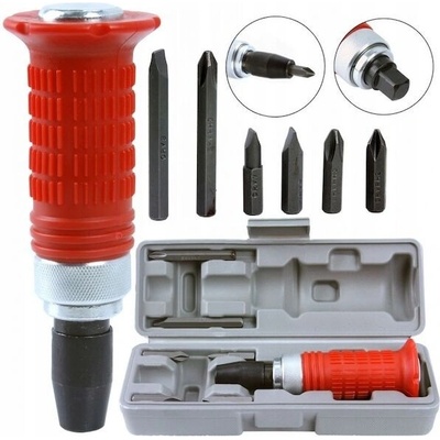 MAR-POL Úderový šroubovák s bity 6ks, 1/2" M61010