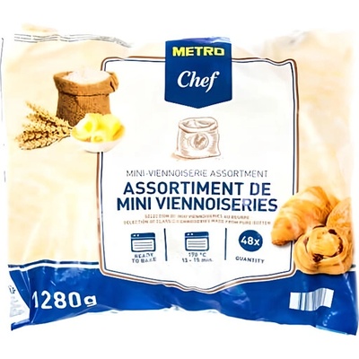 Metro Chef Pečivo máslové mini mix 1,2 kg
