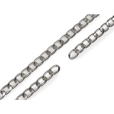 Řetěz plochý lehký šíře 13 mm, metráž nikl 1 m