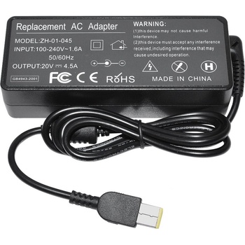 Зарядно за лаптоп заместител за Lenovo 20V 4.5A 90W Square with pin (MAKKI-NA-LE-15)