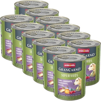 Animonda GranCarno Superfoods - агнешко + амарант 12 x 800 г