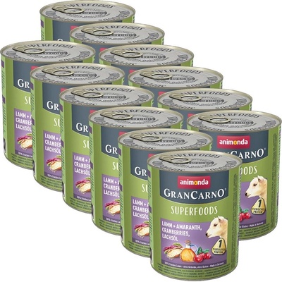 Animonda GranCarno Superfoods - агнешко + амарант 12 x 800 г