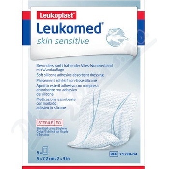 Leukomed Skin Sensitive 5 x 7, 2cm 5 ks netk.krytí