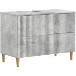 vidaXL Шкаф за мивка в баня ARNHEM Бетонно сиво 82 x 41 x 59 см (896578)