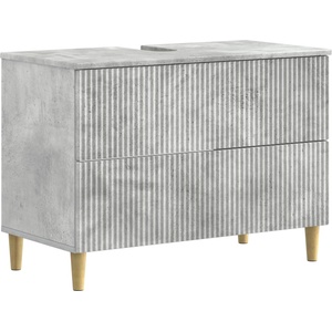vidaXL Шкаф за мивка в баня ARNHEM Бетонно сиво 82 x 41 x 59 см (896578)