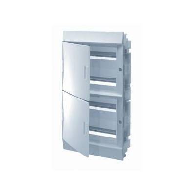 Modular flush-mounted distribution board Mistral41F 4x12 48M IP41 100A Class II full doors N+PE screw 41A12X41A 1SLM004102A1108