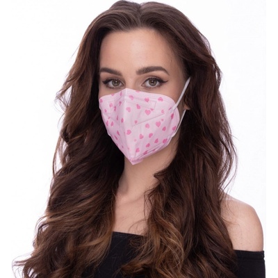 Balerina nanorespirátor FFP2 Pink hearts – Hledejceny.cz